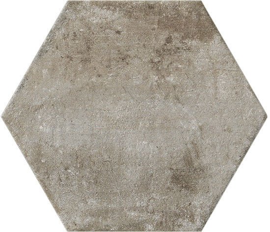 Керамогранит Fioranese Heritage Exagona Grey, цвет серый, поверхность матовая, шестиугольник, 345x400
