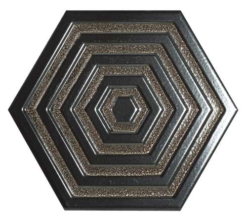 Керамическая плитка Bestile Orion Hexa Iron, цвет металлик, поверхность глянцевая, шестиугольник, 198x228