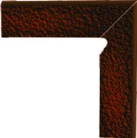 Бордюры Paradyz Cloud Brown Duro Цоколь правый (B+A), цвет коричневый, поверхность рельефная, прямоугольник, 81x300