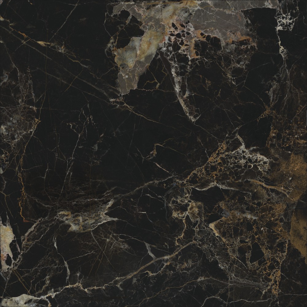 Керамогранит Dune Caronte 188451, цвет чёрный, поверхность полированная, квадрат, 900x900