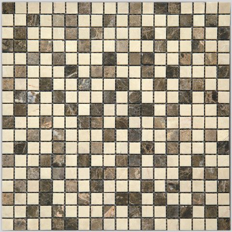 Мозаика Natural Mosaic I-Тilе (1,5X1,5) 4MT-03-15T, цвет разноцветный, поверхность матовая, квадрат, 298x298
