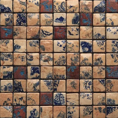 Мозаика Gaudi Hola-1(3), цвет бежевый, поверхность глазурованная, квадрат, 278x278