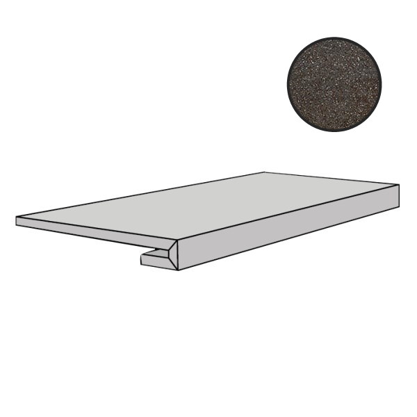 Ступени Floor Gres Flowtech Aged Bronze Nat.Gr 758217, цвет коричневый, поверхность матовая, прямоугольник, 330x1200
