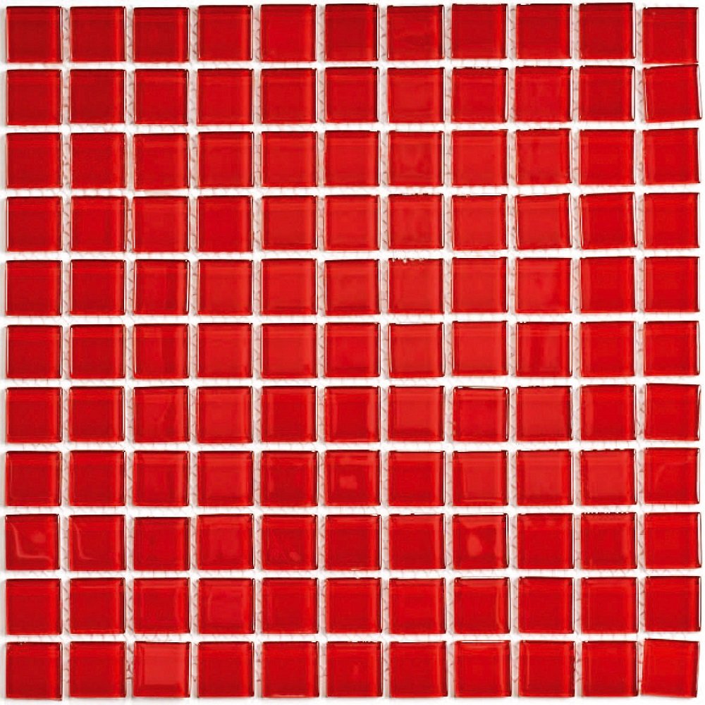 Мозаика Bonaparte Bonaparte Red Glass, цвет красный, поверхность глянцевая, квадрат, 300x300
