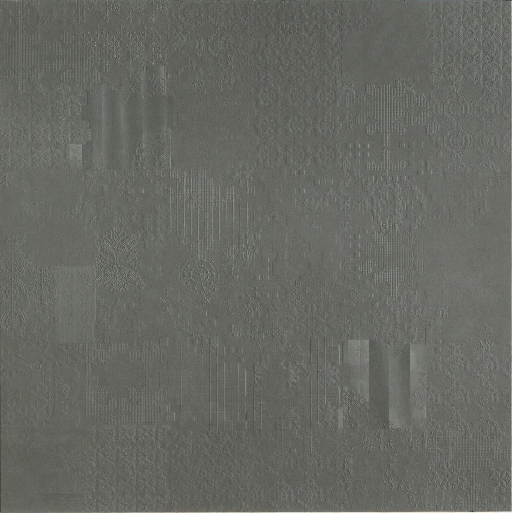 Керамогранит Mutina Dechirer Decor Piombo PUDD23, цвет серый, поверхность матовая, квадрат, 600x600