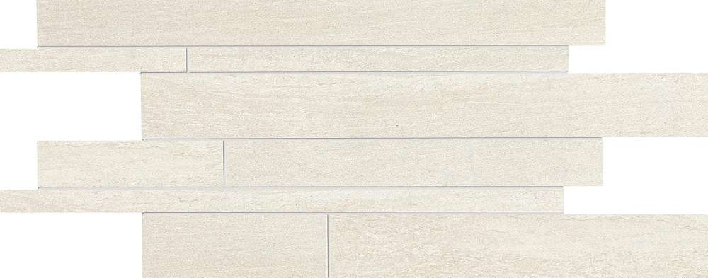 Мозаика Ergon Stone Project Listelli Sfalsati Controfalda Mix Nat-Lap White E1EW, цвет белый, поверхность натуральная, прямоугольник, 300x600