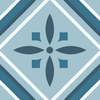 Керамогранит Heralgi Gio Jamila Cold, цвет синий, поверхность матовая, квадрат, 200x200