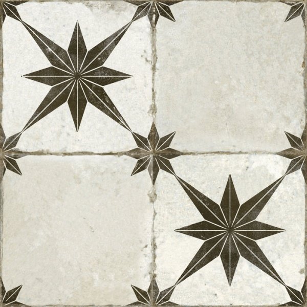 Керамическая плитка Peronda Fs Star Ara Black 28148, цвет чёрно-белый, поверхность матовая, квадрат, 450x450