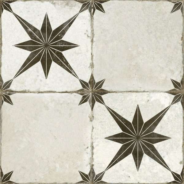 Керамическая плитка Peronda Fs Star Ara Black 28148, цвет чёрно-белый, поверхность матовая, квадрат, 450x450