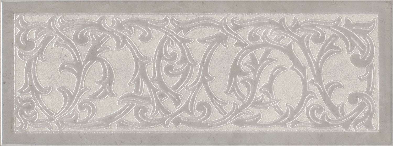 Декоративные элементы Kerama Marazzi Монсанту 3 серый светлый HGD\B504\15147, цвет серый, поверхность глянцевая, прямоугольник, 150x400