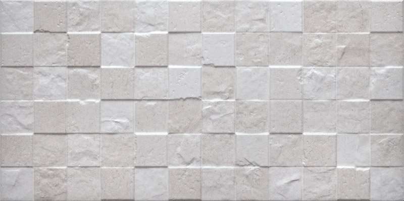 Мозаика Cifre Block Nordic White, цвет белый, поверхность рельефная, прямоугольник, 300x600