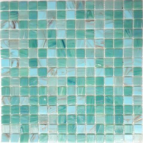Мозаика JNJ Mosaic HG Mosaic EV200, цвет бирюзовый, поверхность глянцевая, квадрат, 327x327