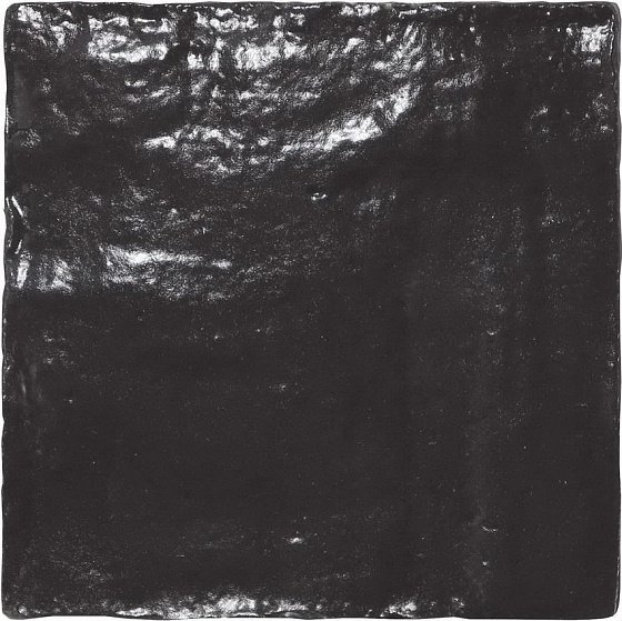 Керамическая плитка Equipe Mallorca Black 23262, цвет чёрный, поверхность глянцевая, квадрат, 100x100