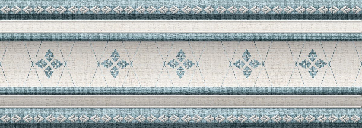 Бордюры Mayolica Victorian Cenefa, цвет голубой, поверхность глянцевая, прямоугольник, 100x280