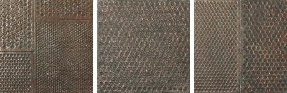 Керамогранит Dune Diurne Oxide Plate 187773, цвет коричневый, поверхность структурированная, квадрат, 200x200