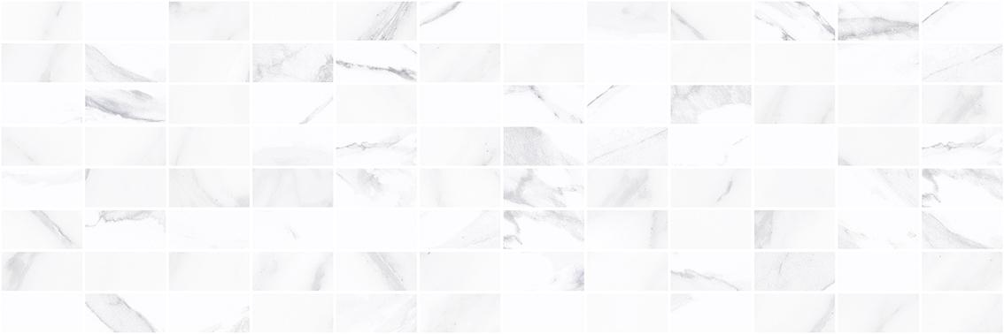 Декоративные элементы Laparet Lord Декор Мозаичный Белый MM60126, цвет белый, поверхность глянцевая, прямоугольник, 200x600