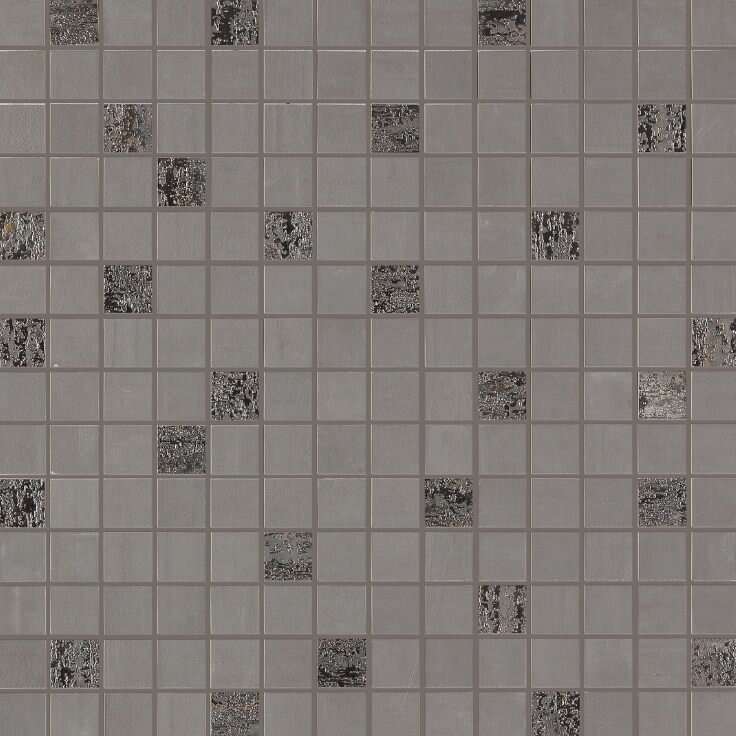 Мозаика Marazzi Italy Materika Mosaico MMQZ, цвет серый, поверхность матовая, квадрат, 400x400