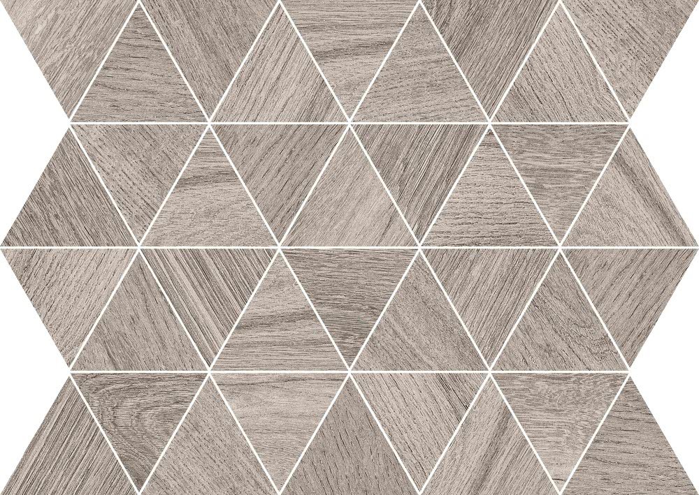 Мозаика Flaviker Cozy Bark Mos. Triangoli Ret. 0001282, цвет серый, поверхность матовая, треугольник, 260x340