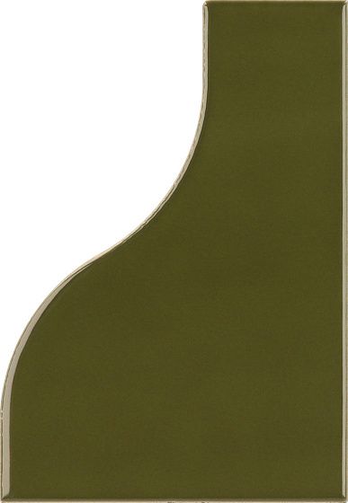 Керамическая плитка Equipe Curve Garden Green 28850, цвет зелёный, поверхность глянцевая, прямоугольник, 83x120