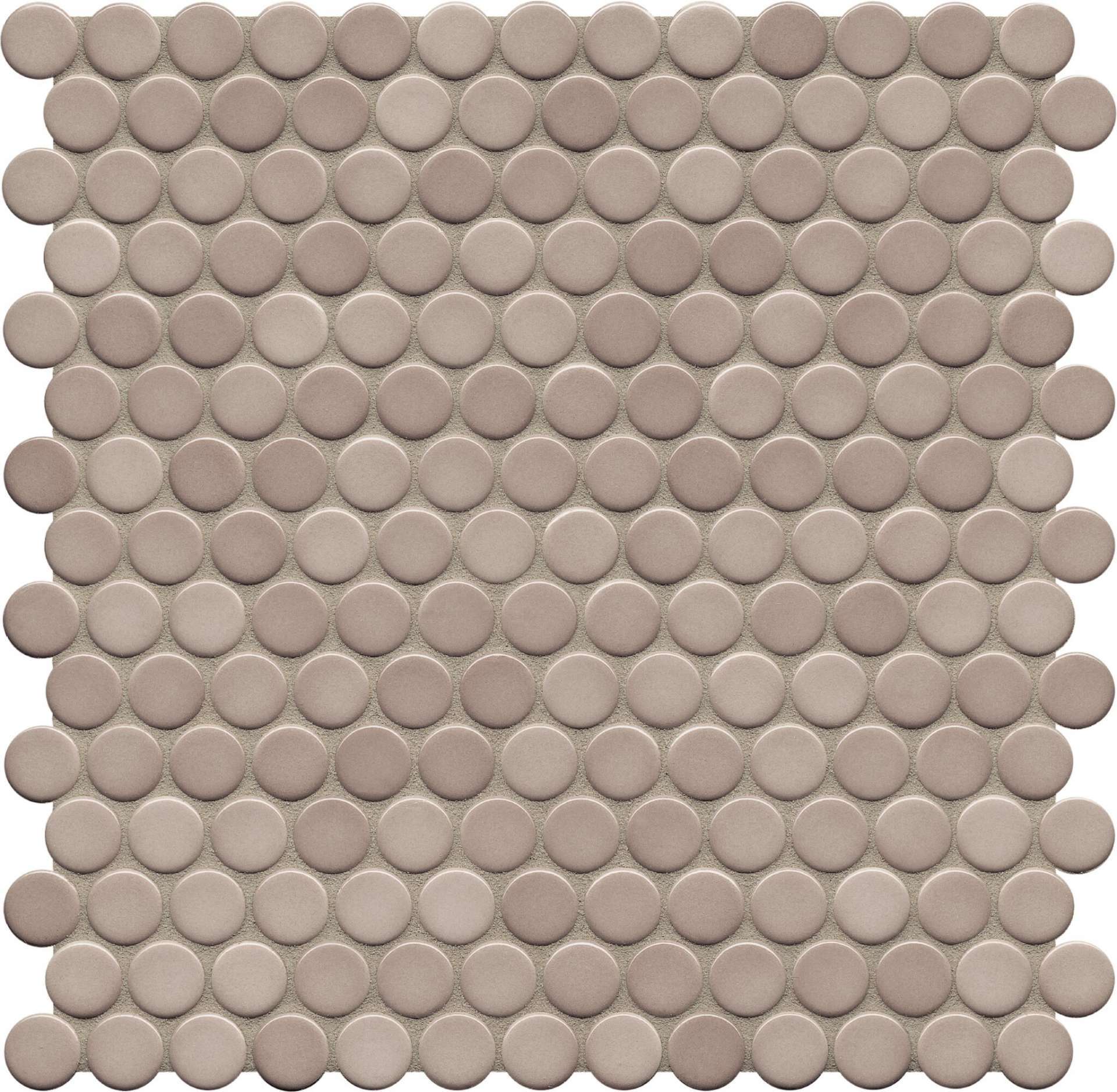 Мозаика Jasba Loop Elfenbein 40023H-44, цвет бежевый, поверхность глянцевая, круг и овал, 312x316