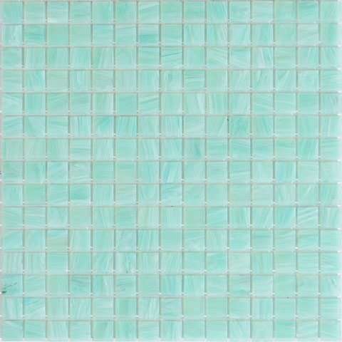 Мозаика Alma Mosaic Stella STM20, цвет бирюзовый, поверхность глянцевая, квадрат, 327x327