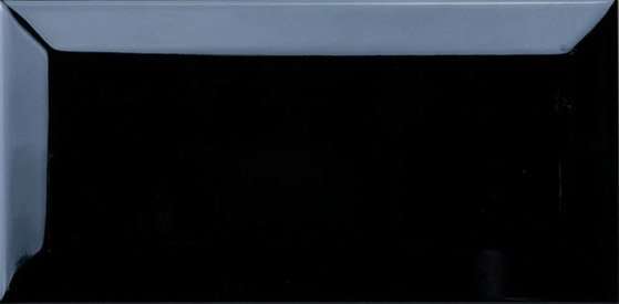 Керамическая плитка Adex ADNE2042 Biselado PB Negro, цвет чёрный тёмный, поверхность глянцевая, кабанчик, 75x150