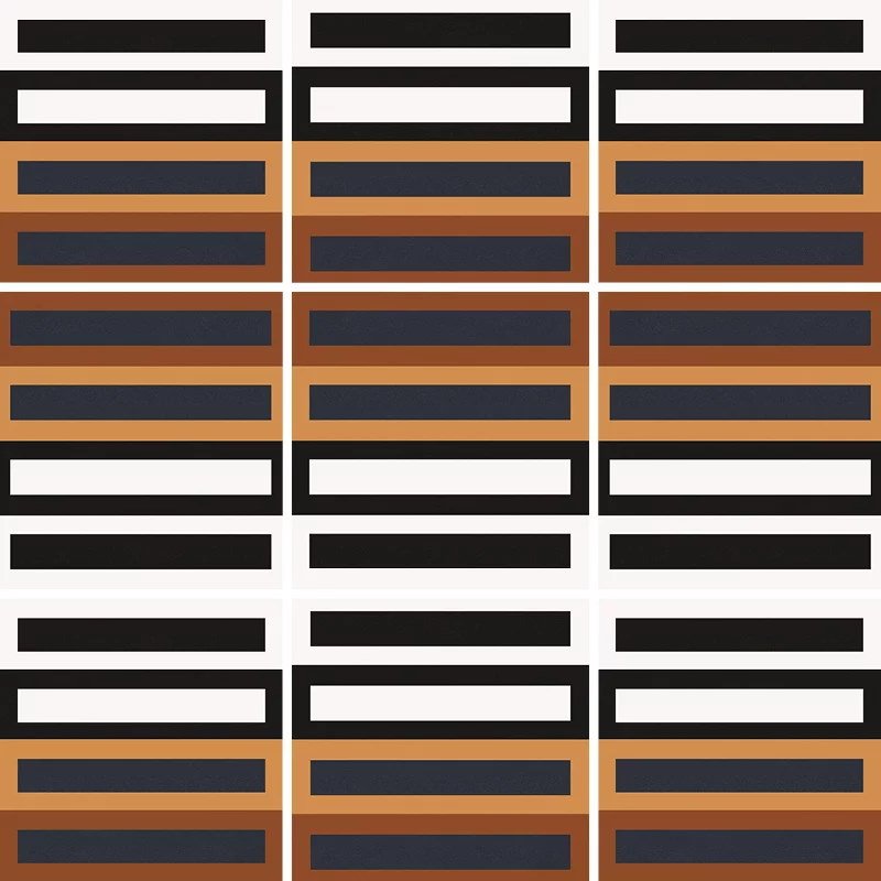 Керамогранит Equipe Bauhome Domino Warm 27689, цвет разноцветный, поверхность матовая, квадрат, 200x200