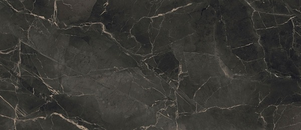 Широкоформатный керамогранит Supergres Purity Of Marble Supreme Dark Lux PSD8, цвет чёрный тёмный, поверхность полированная, квадрат, 1200x2780
