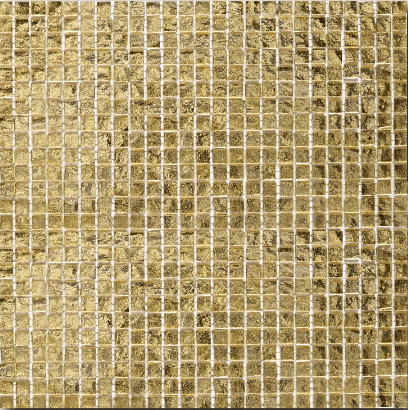 Мозаика Art & Natura Murano Specchio 4 10mm, цвет жёлтый, поверхность глянцевая, квадрат, 300x300