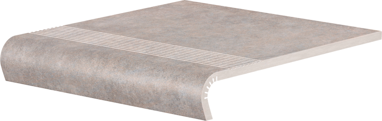 Ступени Cerrad Tread V-Shape Cottage Salt, цвет серый, поверхность матовая, прямоугольник с капиносом, 300x320