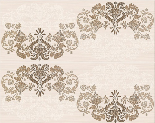 Декоративные элементы Azori Amati Decor Modern, цвет бежевый, поверхность глянцевая, прямоугольник, 402x505