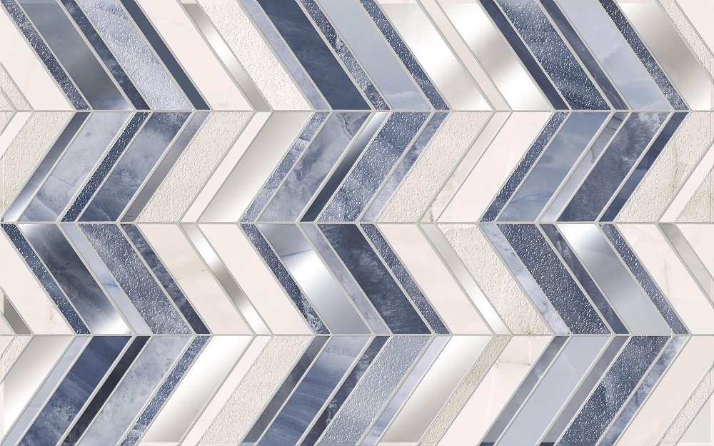 Декоративные элементы Gracia Ceramica Аника Гол Декор 01, цвет бежевый синий, поверхность матовая, прямоугольник, 250x400