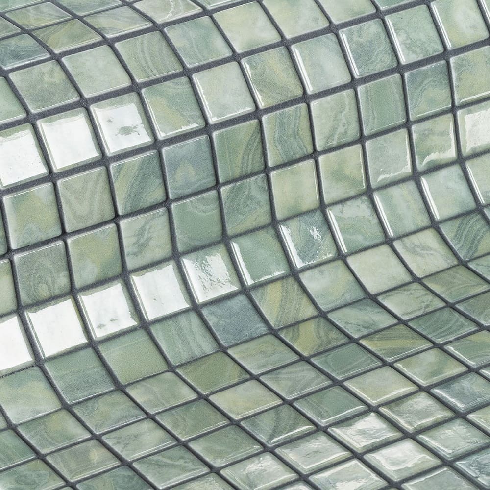 Мозаика Ezarri Gemma Lace, цвет серый, поверхность глянцевая, прямоугольник, 313x495