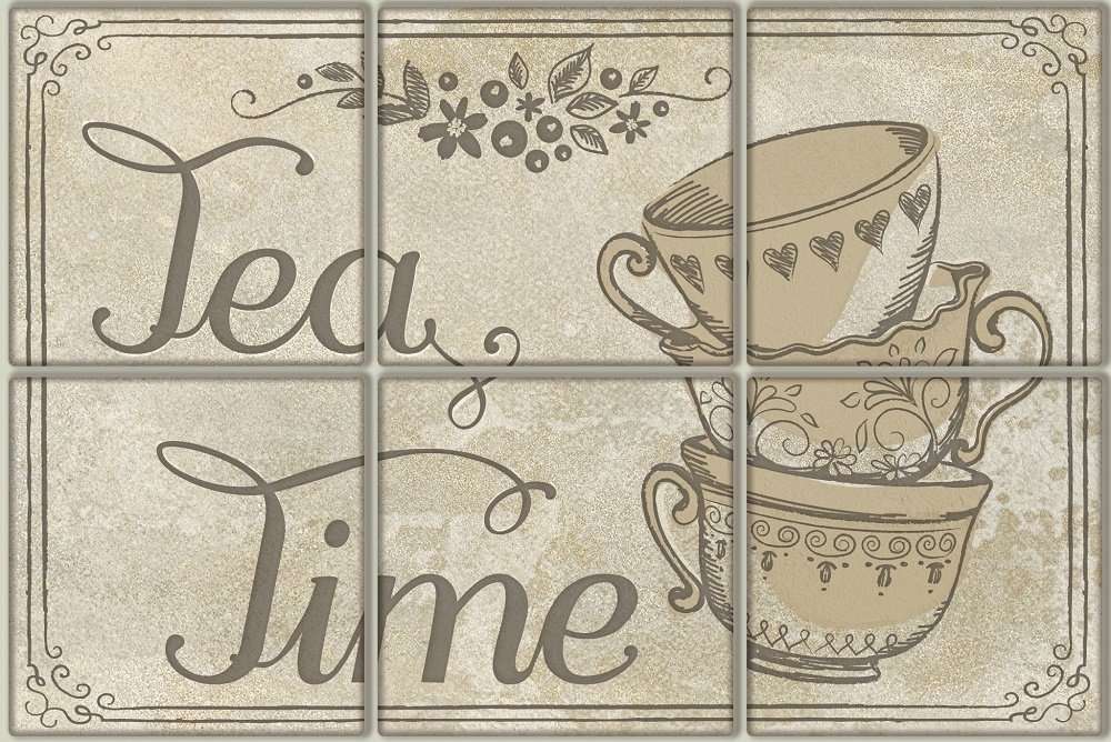 Декоративные элементы Terracotta Vintage Voyage Tea Time TD-VV-D-TEA, цвет бежевый, поверхность матовая, прямоугольник, 200x300