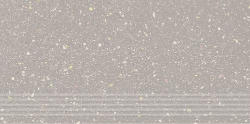 Ступени Paradyz Moondust Silver Stopnica Prosta Nacinana Mat., цвет серый, поверхность матовая, прямоугольник, 300x600
