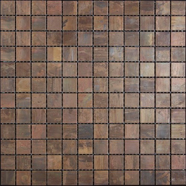 Мозаика Natural Mosaic Metall MM-02 (GTM-02) (Медь), цвет серый, поверхность матовая, квадрат, 298x298