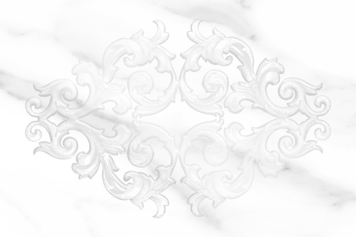 Декоративные элементы Unitile (Шахтинская плитка) Сапфир Светлая Декор 010300000216, цвет белый серый, поверхность глянцевая, прямоугольник, 250x400