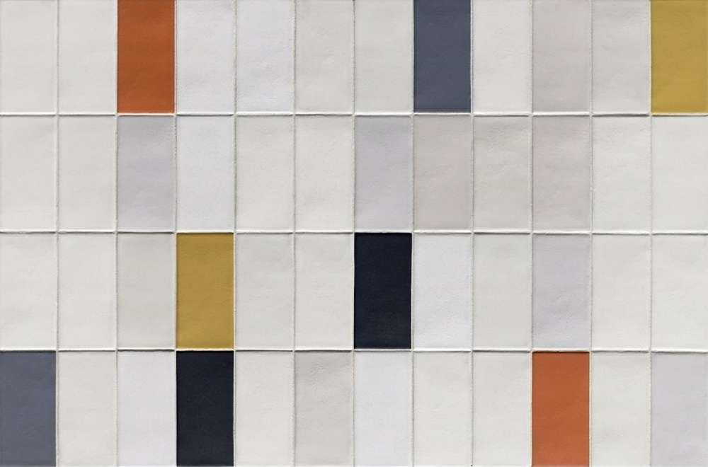Керамогранит Mutina Lane Poly White Bolp01, цвет белый разноцветный, поверхность матовая рельефная, прямоугольник, 79x160