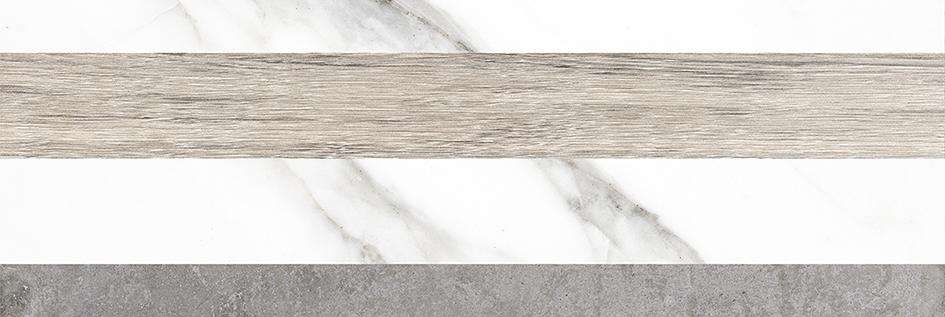 Декоративные элементы Laparet Arctic Полоски Серый 17-00-06-2487, цвет белый серый коричневый, поверхность матовая, прямоугольник, 200x600