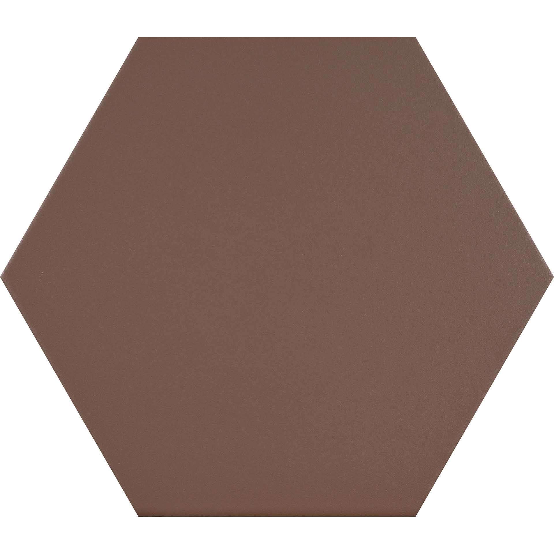 Керамогранит Ornamenta Decor Brown DE23BR, цвет терракотовый, поверхность матовая, шестиугольник, 200x230