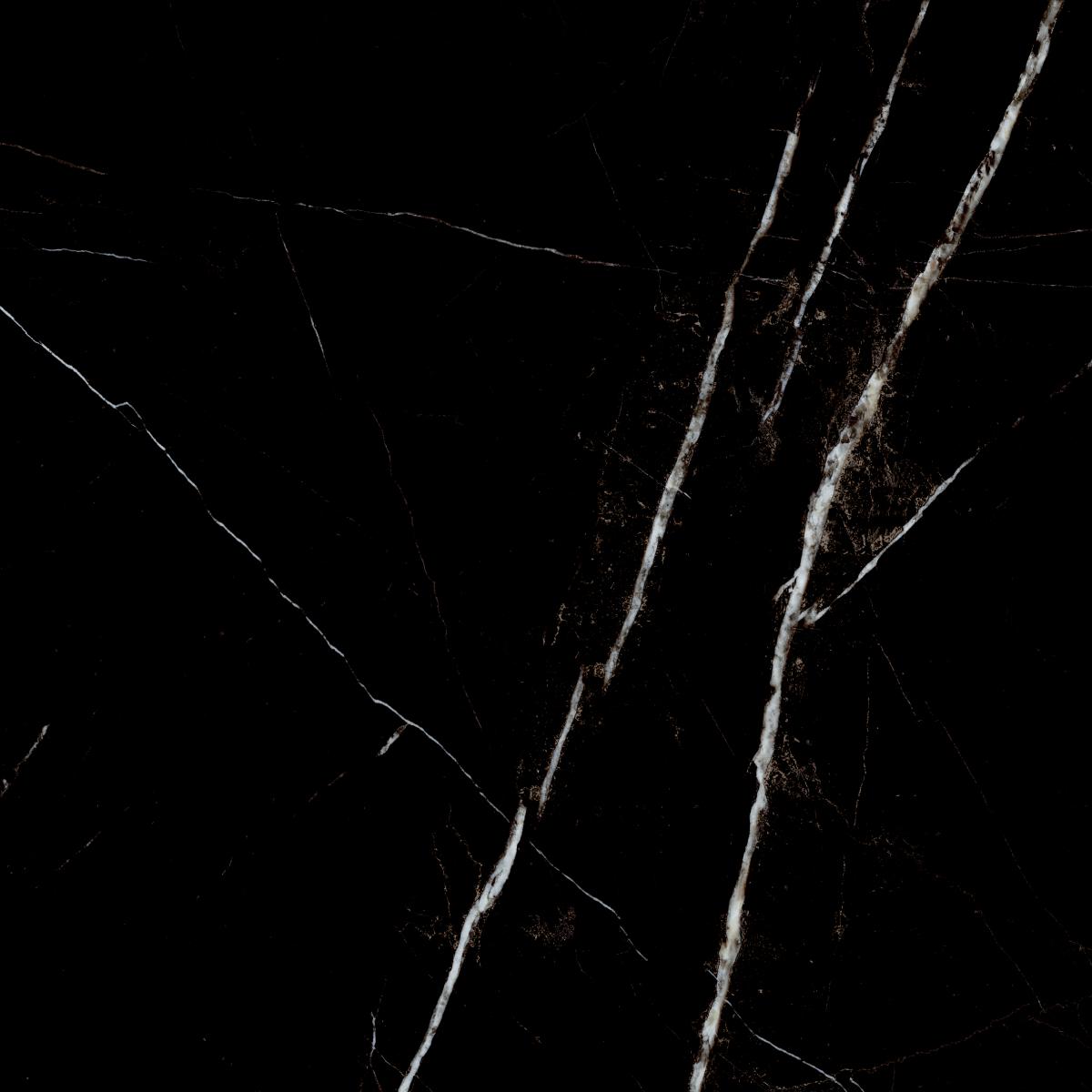 Керамогранит Laparet Black Marquna полированный, цвет чёрный, поверхность полированная, квадрат, 600x600