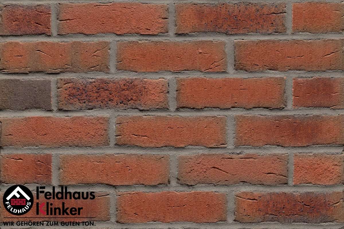 Клинкер Feldhaus Klinker Sintra Terracotta Bario R698WDF14, цвет терракотовый, поверхность матовая, под кирпич, 65x215