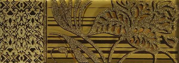 Вставки Rodnoe Siena Aktuell Insterto Gold, цвет коричневый, поверхность матовая, прямоугольник, 45x128