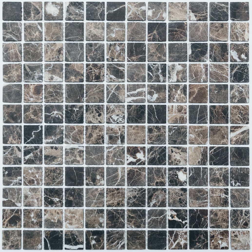 Мозаика NS Mosaic K-743, цвет белый коричневый, поверхность матовая, квадрат, 298x298