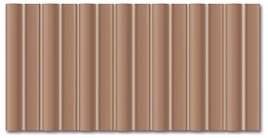 Керамическая плитка Wow Faces Bars Tan 133423, цвет розовый, поверхность матовая 3d (объёмная), кабанчик, 125x250