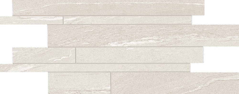Мозаика Ergon Stone Talk Listelli Sfalsati Martellata White Naturale EDQP, цвет белый, поверхность натуральная, прямоугольник, 300x600