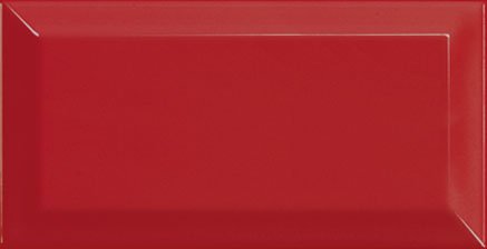 Керамическая плитка Equipe Metro Rosso 20123, цвет красный, поверхность глянцевая, кабанчик, 100x200