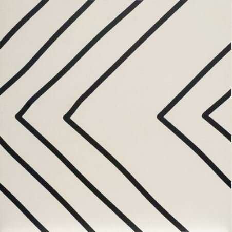Керамогранит Ornamenta Tangle Labyrinth TA6060LA, цвет чёрно-белый, поверхность матовая, квадрат, 600x600