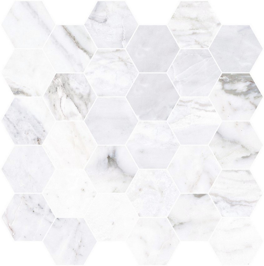Мозаика Vallelunga Nova Esagon T30 Satin 6001225, цвет серый, поверхность сатинированная, шестиугольник, 330x330