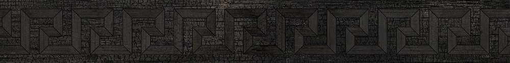Бордюры Versace Eterno Fas. Greca Intarsio Carbon 263130, цвет чёрный, поверхность натуральная, прямоугольник, 100x800